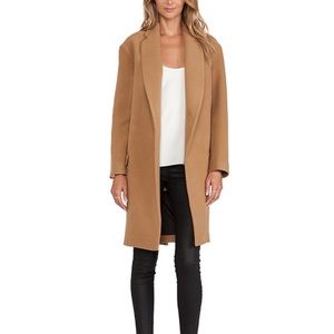Cozy Lightweight Cognac Wool Blend Jacket
